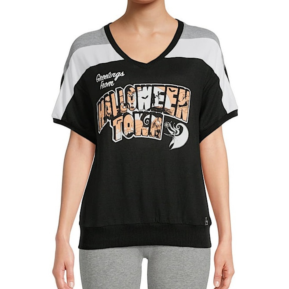 NEW Womens The Nightmare Before Christmas Pajama Shirt Jack Skellington | Small